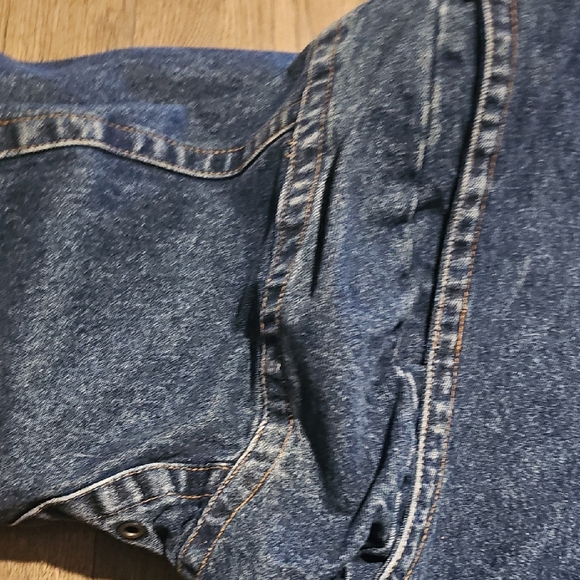 80s Levi's Bomber Jacket Leather Collar Westernwear Vintage Men Xlarge Retro - Picture 13 of 15